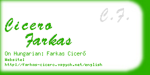 cicero farkas business card